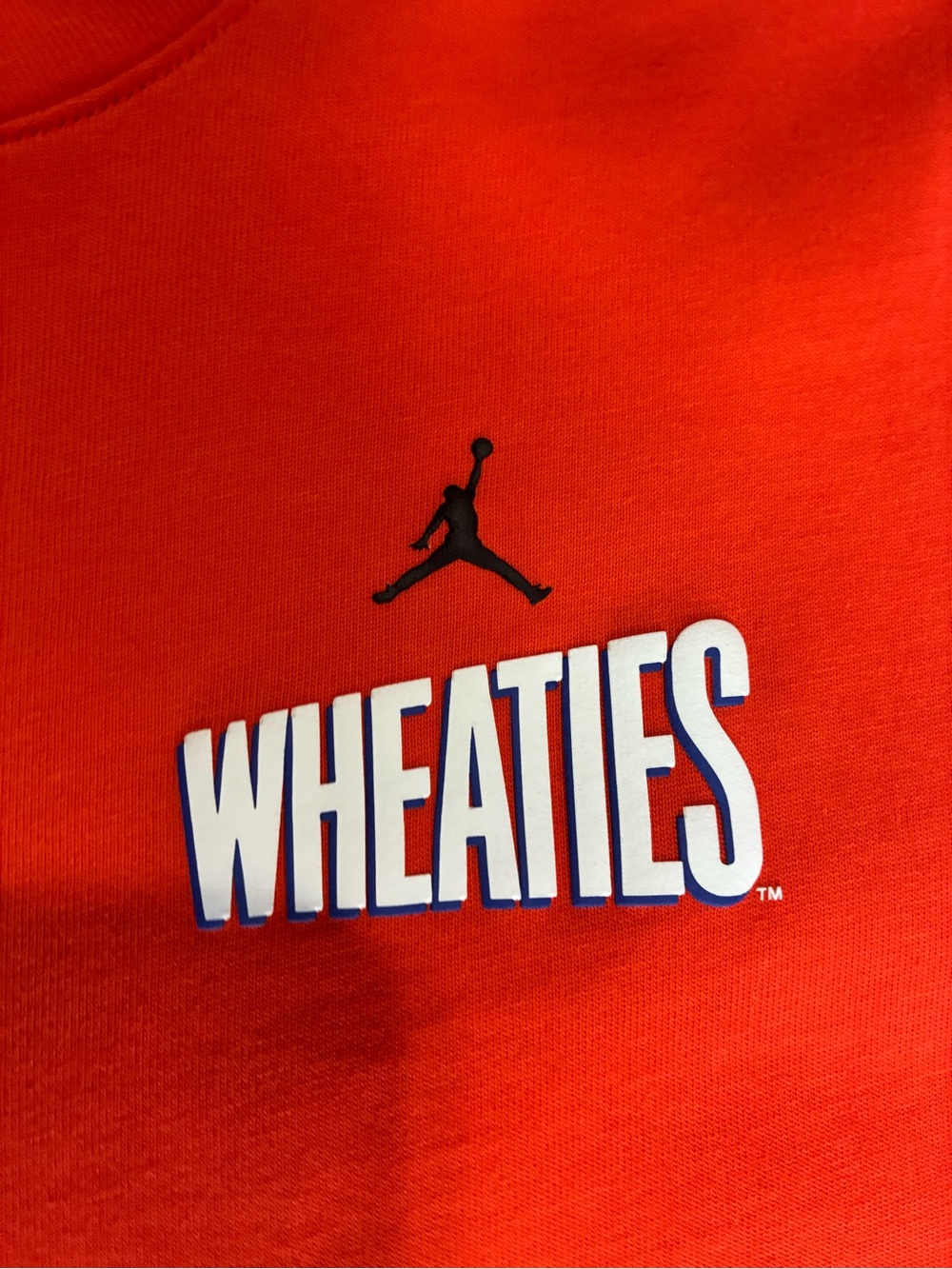 Jordan - Air Jordan Wheaties Flight MVP 85 Top 'Rush Orange Long Sleeve Shirt - Picture 2 of 9